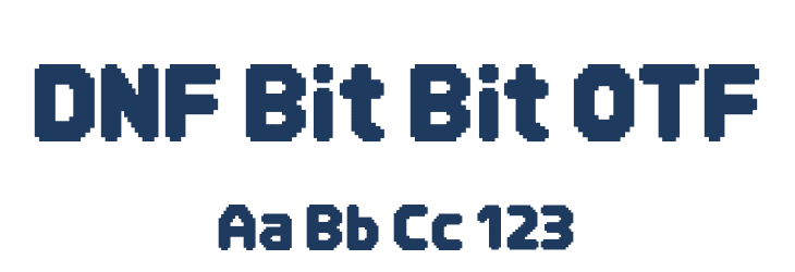 DNF Bit Bit OTF Font Preview