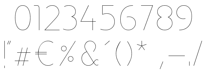 DNNR Light Font OTHER CHARS