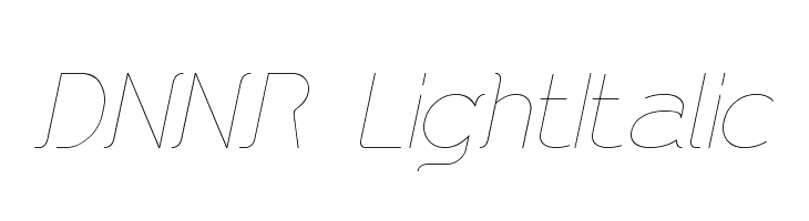 DNNR LightItalic Font