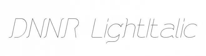 DNNR  LightItalic  تنزيل الخطوط