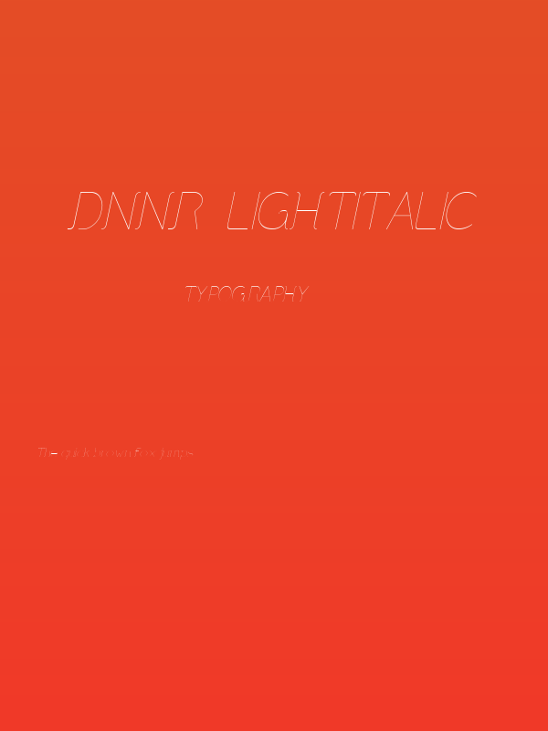 DNNR  LightItalic Poster
