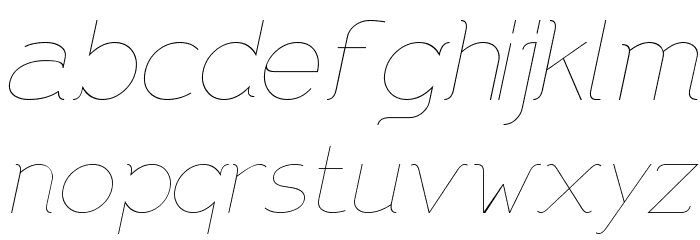 DNNR LightItalic Font LOWERCASE