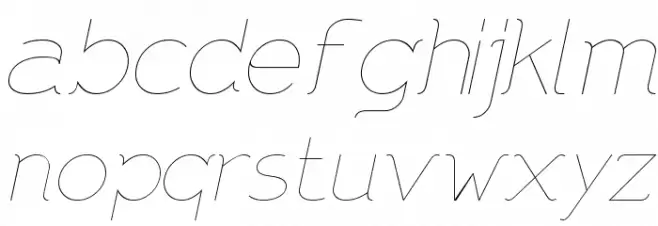 DNNR LightItalic फ़ॉन्ट लोअरकेस