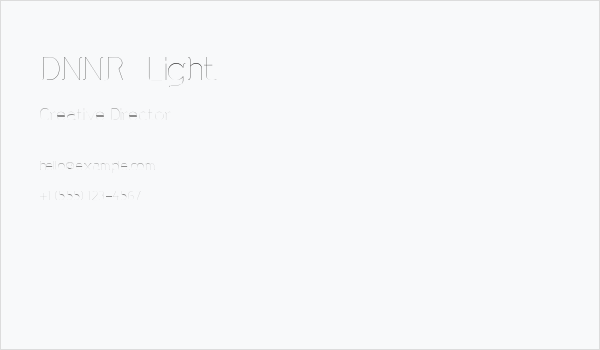 DNNR   Light Business Card