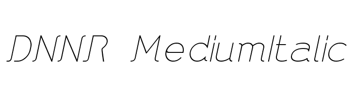 DNNR MediumItalic Font