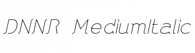 DNNR  MediumItalic  font caratteri gratis