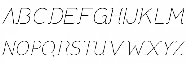 DNNR MediumItalic Polices MAJUSCULES