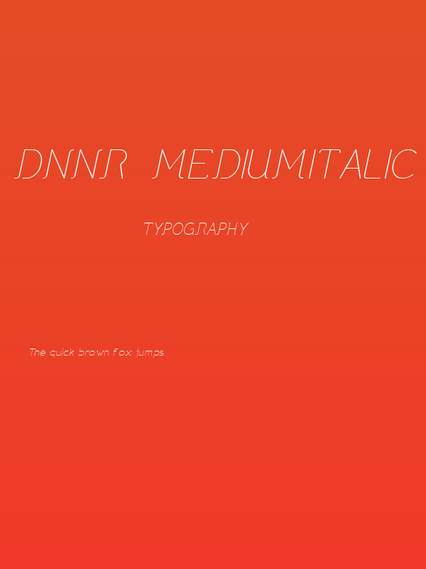 DNNR  MediumItalic Poster
