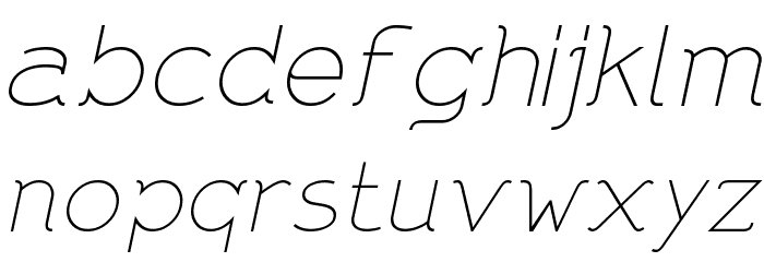 DNNR MediumItalic Font LOWERCASE