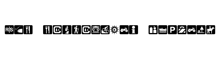 DNR Recreation Symbols  les polices de caractères gratuit tlcharger