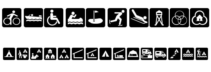 DNR Recreation Symbols Font OTHER CHARS