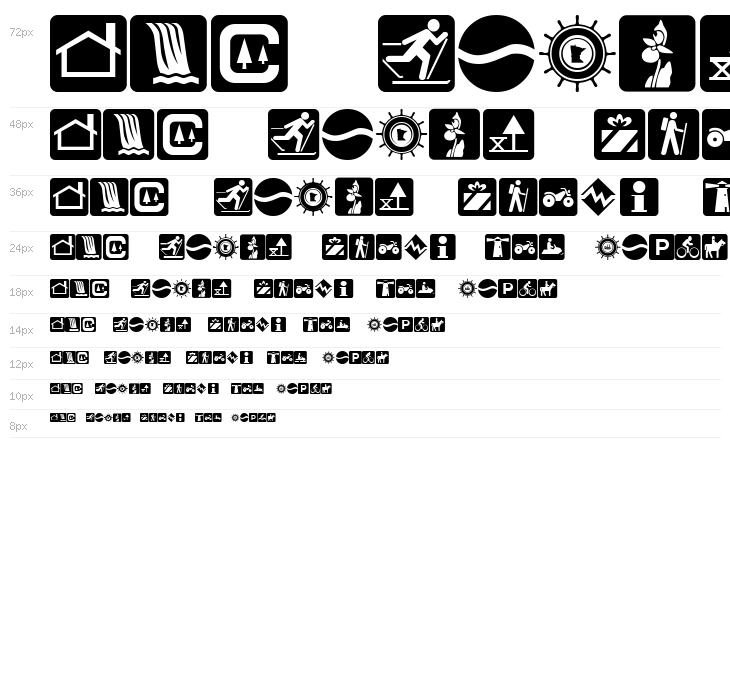 DNR Recreation Symbols Waterfall