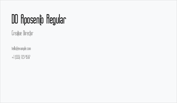 DO Aposento Regular Business Card