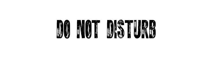 DO NOT DISTURB  Скачать бесплатные шрифты