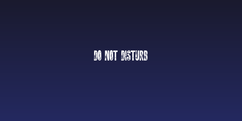 DO NOT DISTURB Social Header