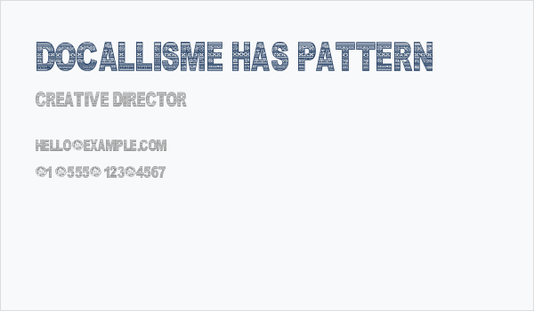 DOCALLISME HAS PATTERN Business Card