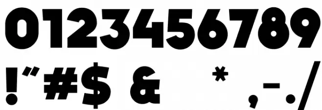 DOCK11 Heavy Font OTHER CHARS