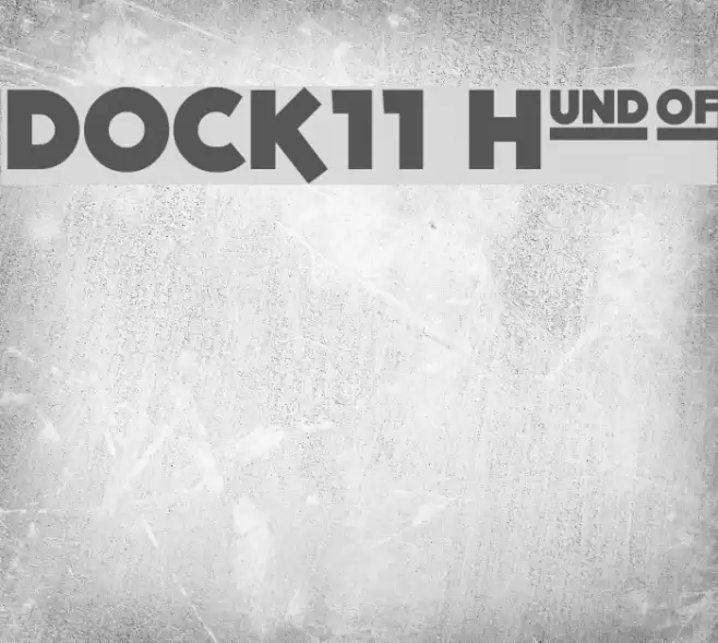 DOCK11 Heavy Font examples
