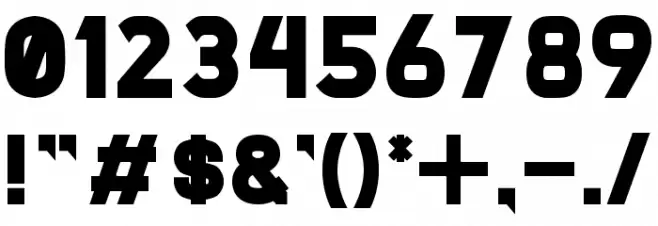 DOCKER ONE Font OTHER CHARS