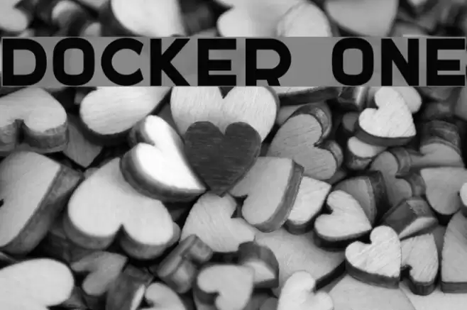 DOCKER ONE Font examples