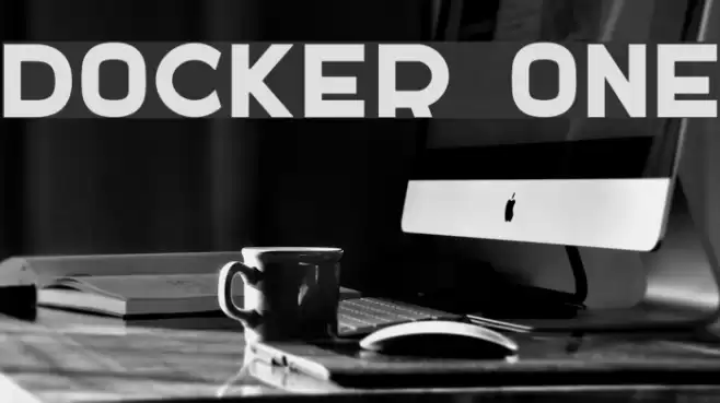 DOCKER ONE Font examples