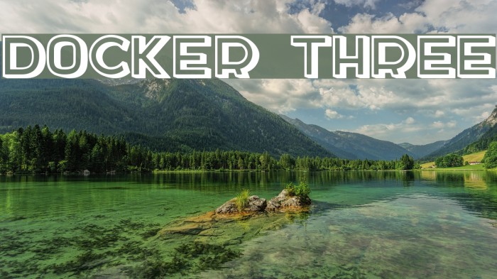 DOCKER THREE Font examples