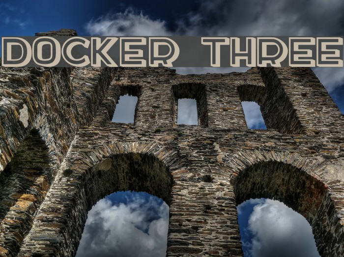 DOCKER THREE Font examples