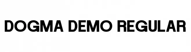 DOGMA DEMO Regular  免费字体下载