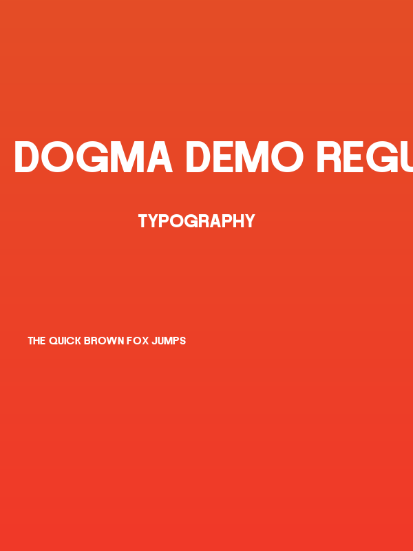 DOGMA DEMO Regular Poster