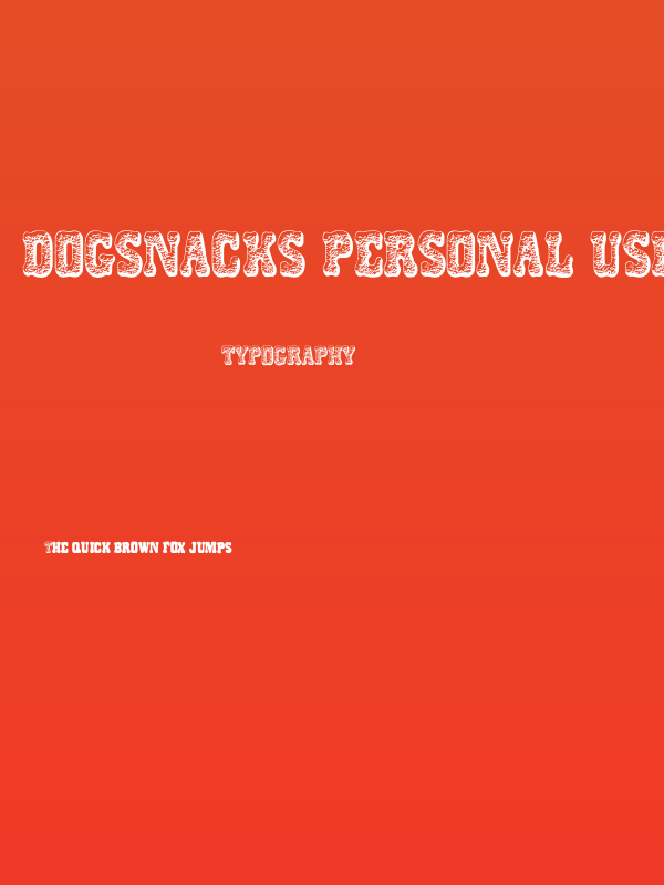 DOGSNACKS PERSONAL USE Bold Poster