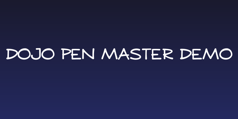 DOJO PEN MASTER DEMO Social Header