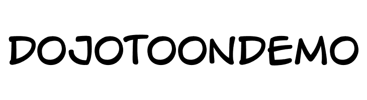 DOJO TOON DEMO  les polices de caractères gratuit tlcharger