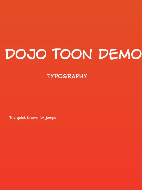 DOJO TOON DEMO Poster