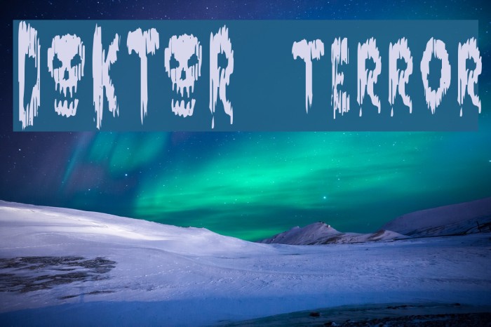 DOKTOR terror Font examples