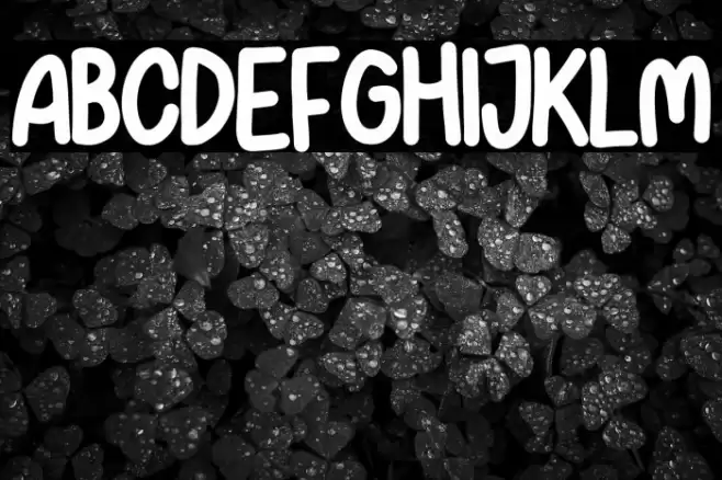 DOLBY ALMOST DEMO Font examples