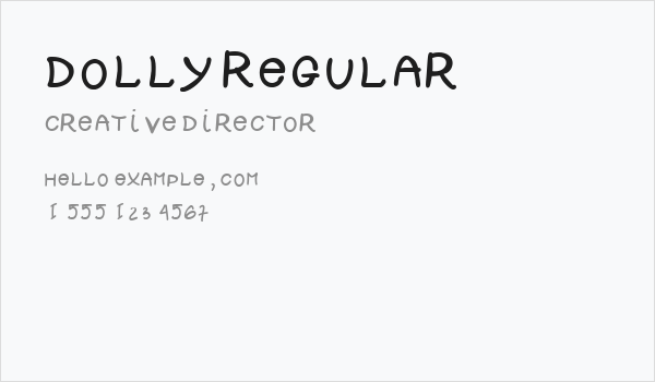 DOLLY-Regular Business Card
