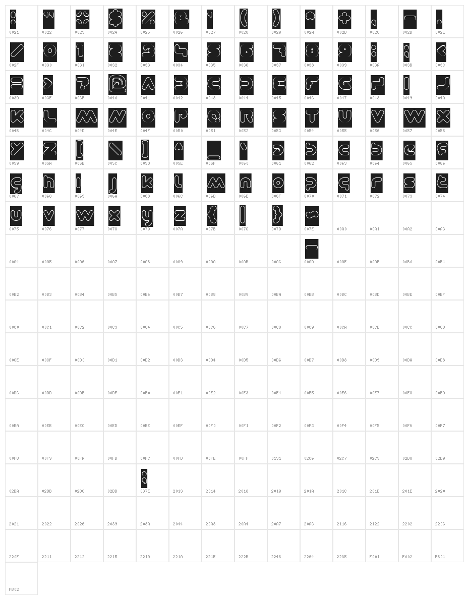 DOMINIQUE-Hollow-Inverse Character Map