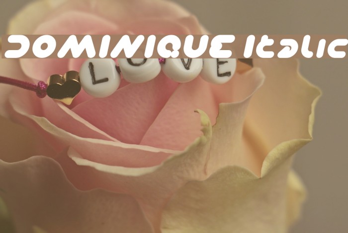 DOMINIQUE Italic Font examples
