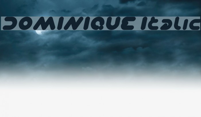 DOMINIQUE Italic Font examples