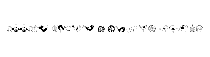 DOODLE DINGS 1 Birds Cages  Frei Schriftart Herunterladen
