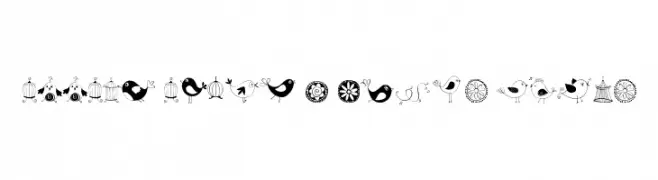 DOODLE DINGS 1 Birds Cages  font caratteri gratis