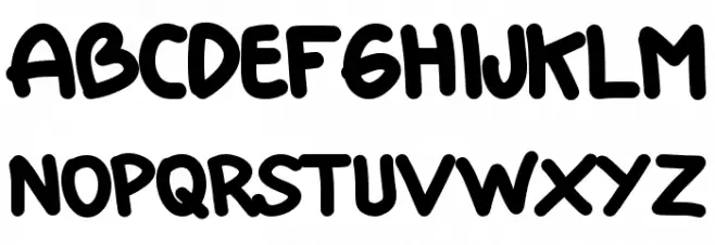 DORAEMON Font Litere mari