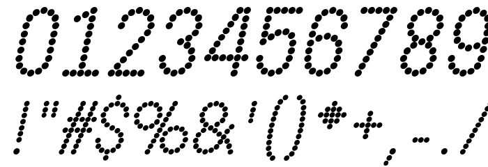 DOTCIRFUL Bold Italic Font OTHER CHARS