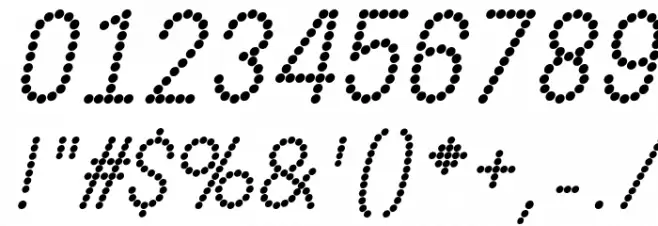 DOTCIRFUL Bold Italic Font OTHER CHARS