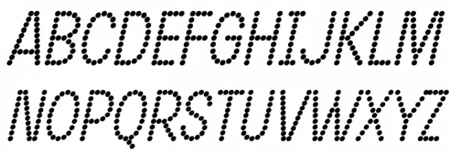 DOTCIRFUL Bold Italic フォント 大文字