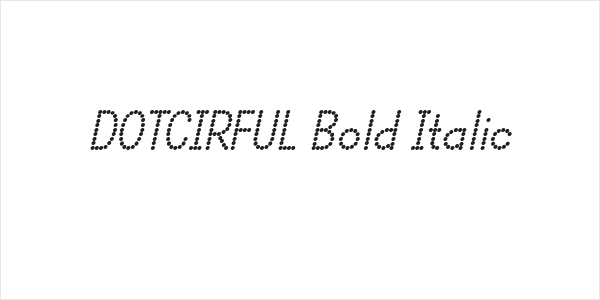 DOTCIRFUL Bold Italic Logo