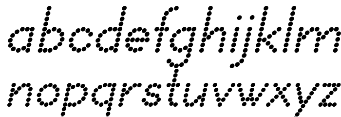 DOTCIRFUL Bold Italic Font LOWERCASE