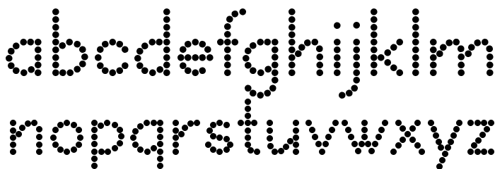 DOTCIRFUL Bold Font LOWERCASE