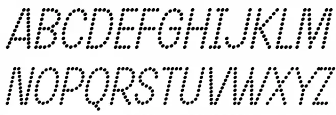 DOTCIRFUL Italic Schriftart Groß
