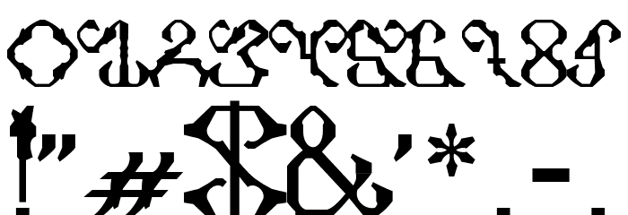 DOUBLE TROUBLE Regular Font OTHER CHARS